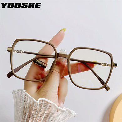 YOOSKE Anti Blue Light Glasses Frames Men Ultralight Optical Computer Eyeglasses Women TR90 Myopia Spectacle Frames