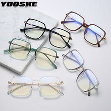 Load image into Gallery viewer, YOOSKE Anti Blue Light Glasses Frames Men Ultralight Optical Computer Eyeglasses Women TR90 Myopia Spectacle Frames