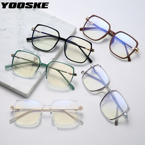 YOOSKE Anti Blue Light Glasses Frames Men Ultralight Optical Computer Eyeglasses Women TR90 Myopia Spectacle Frames