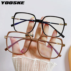 YOOSKE Anti Blue Light Glasses Frames Men Ultralight Optical Computer Eyeglasses Women TR90 Myopia Spectacle Frames