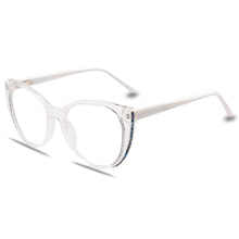 Load image into Gallery viewer, YOOSKE Anti Blue Light Glasses Frames Women Cat Eye Eyeglasses  Diamond-studded Design Bluelight Computer Optical Frame