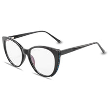 Load image into Gallery viewer, YOOSKE Anti Blue Light Glasses Frames Women Cat Eye Eyeglasses  Diamond-studded Design Bluelight Computer Optical Frame