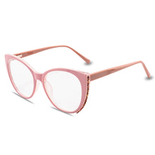 Load image into Gallery viewer, YOOSKE Anti Blue Light Glasses Frames Women Cat Eye Eyeglasses  Diamond-studded Design Bluelight Computer Optical Frame