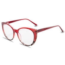Load image into Gallery viewer, YOOSKE Anti Blue Light Glasses Frames Women Cat Eye Eyeglasses  Diamond-studded Design Bluelight Computer Optical Frame