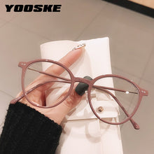 Carica l&#39;immagine nel visualizzatore di Gallery, YOOSKE Anti Blue Light Glasses Frames Women Men Round Glasses Oversized Computer Gaming Eyeglasses Optical Frame Bluelight Lens