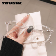 Carica l&#39;immagine nel visualizzatore di Gallery, YOOSKE Anti Blue Light Glasses Frames Women Men Round Glasses Oversized Computer Gaming Eyeglasses Optical Frame Bluelight Lens