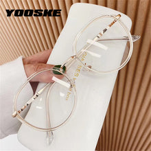 Load image into Gallery viewer, YOOSKE Anti Blue Light Glasses Transparent Round TR90 Eyeglasses Women Computer Optical Frames Men Unique Myopia Frame
