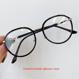 YOOSKE Anti Blue Light Glasses Transparent Round TR90 Eyeglasses Women Computer Optical Frames Men Unique Myopia Frame
