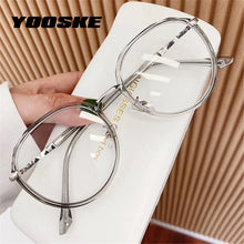 Load image into Gallery viewer, YOOSKE Anti Blue Light Glasses Transparent Round TR90 Eyeglasses Women Computer Optical Frames Men Unique Myopia Frame