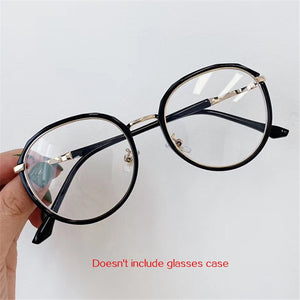 YOOSKE Anti Blue Light Glasses Transparent Round TR90 Eyeglasses Women Computer Optical Frames Men Unique Myopia Frame