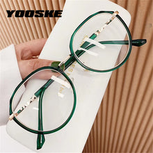 Load image into Gallery viewer, YOOSKE Anti Blue Light Glasses Transparent Round TR90 Eyeglasses Women Computer Optical Frames Men Unique Myopia Frame
