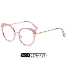 Load image into Gallery viewer, YOOSKE Anti Blue Light Glasses Women  Brand Designer Metal Frame Cat Eye Eyewear Computer Optical Prescription Eyeglasses