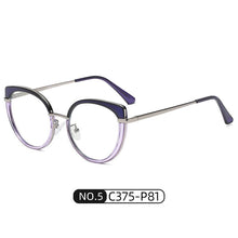 Load image into Gallery viewer, YOOSKE Anti Blue Light Glasses Women  Brand Designer Metal Frame Cat Eye Eyewear Computer Optical Prescription Eyeglasses