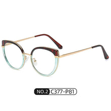 Load image into Gallery viewer, YOOSKE Anti Blue Light Glasses Women  Brand Designer Metal Frame Cat Eye Eyewear Computer Optical Prescription Eyeglasses