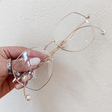Load image into Gallery viewer, Anti-blue Light Glasses Frame Women Irregular Eyeglasses Unique Pearl Bent-leg Spectacle Frame Fashion Myopia Frames