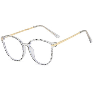 YOOSKE Anti blue Light Glasses Frames Women Computer Eyewear ins Popular Cat Eye Glasses Eyeglasses Lady Clear Optical Frame