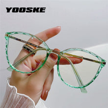 Carica l&#39;immagine nel visualizzatore di Gallery, YOOSKE Anti blue Light Glasses Frames Women Computer Eyewear ins Popular Cat Eye Glasses Eyeglasses Lady Clear Optical Frame