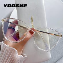 Carica l&#39;immagine nel visualizzatore di Gallery, YOOSKE Anti blue Light Glasses Frames Women Computer Eyewear ins Popular Cat Eye Glasses Eyeglasses Lady Clear Optical Frame