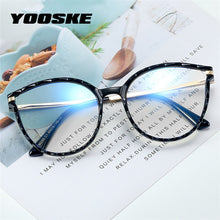 Carica l&#39;immagine nel visualizzatore di Gallery, YOOSKE Anti blue Light Glasses Frames Women Computer Eyewear ins Popular Cat Eye Glasses Eyeglasses Lady Clear Optical Frame