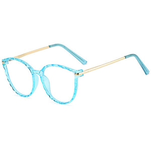 YOOSKE Anti blue Light Glasses Frames Women Computer Eyewear ins Popular Cat Eye Glasses Eyeglasses Lady Clear Optical Frame