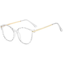 Carica l&#39;immagine nel visualizzatore di Gallery, YOOSKE Anti blue Light Glasses Frames Women Computer Eyewear ins Popular Cat Eye Glasses Eyeglasses Lady Clear Optical Frame