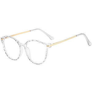 YOOSKE Anti blue Light Glasses Frames Women Computer Eyewear ins Popular Cat Eye Glasses Eyeglasses Lady Clear Optical Frame