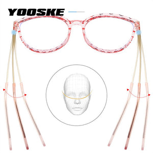 YOOSKE Anti blue Light Glasses Frames Women Computer Eyewear ins Popular Cat Eye Glasses Eyeglasses Lady Clear Optical Frame