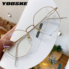 Load image into Gallery viewer, YOOSKE Blue Light Blocking Glasses Men Irregular Metal Eyeglasses Ladies Alloy Spectacle Frames Optical Lenses For Woman