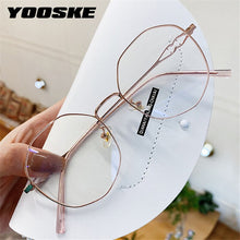 Load image into Gallery viewer, YOOSKE Blue Light Blocking Glasses Men Irregular Metal Eyeglasses Ladies Alloy Spectacle Frames Optical Lenses For Woman
