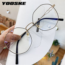 Load image into Gallery viewer, YOOSKE Blue Light Blocking Glasses Men Irregular Metal Eyeglasses Ladies Alloy Spectacle Frames Optical Lenses For Woman