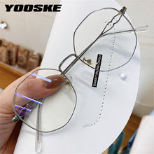 Load image into Gallery viewer, YOOSKE Blue Light Blocking Glasses Men Irregular Metal Eyeglasses Ladies Alloy Spectacle Frames Optical Lenses For Woman