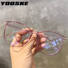Load image into Gallery viewer, YOOSKE Blue Light Glasses Round Eyeglasses Frame For Woman Blocking Bluelight Glasses Fake Flat Mirror Computer Spectacle Frames