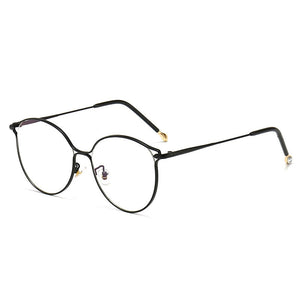 Cat Eye Glasses Frames Women Trendy Myopia Frame Rose Gold Optical Eyeglasses for Ladies Spectacles