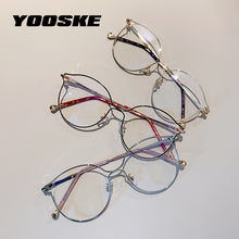 Load image into Gallery viewer, YOOSKE Brand Cat Eye Glasses Frames Women Trendy Myopia Frame Rose Gold Optical Eyeglasses for Ladies Spectacles