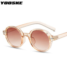 Load image into Gallery viewer, YOOSKE Brand Round Sunglasses Men  Brand Designer Vintage Small Sun Glasses Women Gray Pink Holiday Goggles Shades UV400