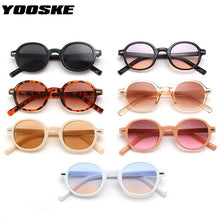 Load image into Gallery viewer, YOOSKE Brand Round Sunglasses Men  Brand Designer Vintage Small Sun Glasses Women Gray Pink Holiday Goggles Shades UV400