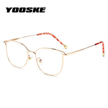 Load image into Gallery viewer, YOOSKE Brand Square Glasses Frames Women Trendy Myopia Frame Rose Gold Optical Eyeglasses Ladies Grade Spectacles