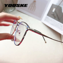 Load image into Gallery viewer, YOOSKE Brand Square Glasses Frames Women Trendy Myopia Frame Rose Gold Optical Eyeglasses Ladies Grade Spectacles