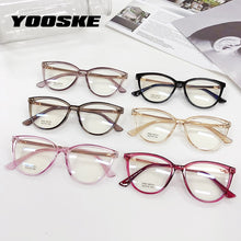 Load image into Gallery viewer, YOOSKE Brand Tr90 Optical Glasses for Women Cat Eye Eyeglasses Frames Alloy Myopia Frame Female Accessories Eyewear