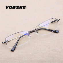 Load image into Gallery viewer, YOOSKE Business Students Myopia Glasses Lightweight Metal Titanium Glasses Half Frame Memory Material Eyeglasses