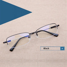 Load image into Gallery viewer, YOOSKE Business Students Myopia Glasses Lightweight Metal Titanium Glasses Half Frame Memory Material Eyeglasses