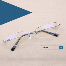 Load image into Gallery viewer, YOOSKE Business Students Myopia Glasses Lightweight Metal Titanium Glasses Half Frame Memory Material Eyeglasses