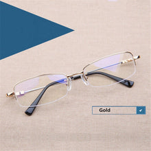 Load image into Gallery viewer, YOOSKE Business Students Myopia Glasses Lightweight Metal Titanium Glasses Half Frame Memory Material Eyeglasses
