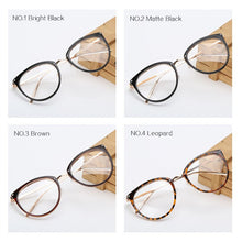 Carica l&#39;immagine nel visualizzatore di Gallery, YOOSKE Cat Eye Glasses Frame Women Men Optical Spectacle Frames Retro Metal Oversized Eyeglass Transparent Plain Eyewear