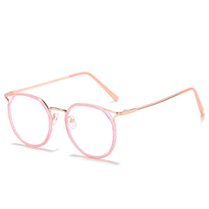 Cat Eye Glasses Frames Anti Blue Light Eyeglasses for Women Retro Optical Spectacles Ladies Fake Eyewear Myopia Frame