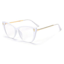 Load image into Gallery viewer, Cat Eye Glasses Frames Women Anti Blue Light Computer Eyeglasses Womens Clear Optical Spectacles Unique Frame Design