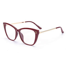 Load image into Gallery viewer, Cat Eye Glasses Frames Women Anti Blue Light Computer Eyeglasses Womens Clear Optical Spectacles Unique Frame Design