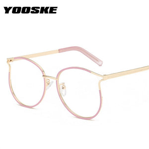 Cat Eye Glasses Frames Women Fake Eyeglasses for Ladies Transparent Eyewear Myopia Frame