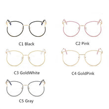 Load image into Gallery viewer, Cat Eye Glasses Frames Women Fake Eyeglasses for Ladies Transparent Eyewear Myopia Frame