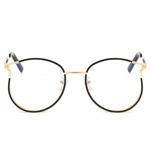 Cat Eye Glasses Frames Women Fake Eyeglasses for Ladies Transparent Eyewear Myopia Frame